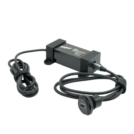 USB-C-Netzteil / Ladeger&auml;t 100W 12V / 24V Metall, schwarz