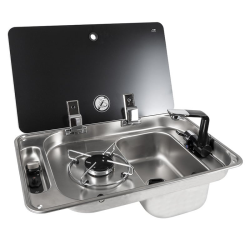 Small built-in gas hob with right-hand sink FL1323
