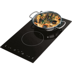 Electric hob, vitroceramic with 2 heating elements and...