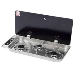 Gaskocher CAN FC1350 mit Glasabdeckung, 3 Brenner,...