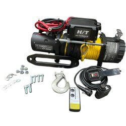 Hi-Torque - 53.38 kN-SM-12V-CE SYNT, 5443 kg, Synthetic Rope 26 m x 9.2 mm, Standard Drum, Winch