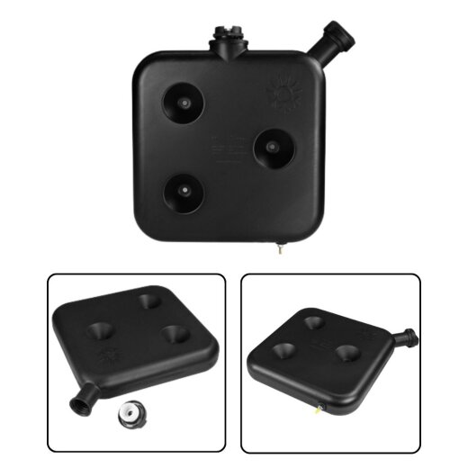 Flat 10L Black Fuel Tank &ndash; Ideal for Tight Spaces